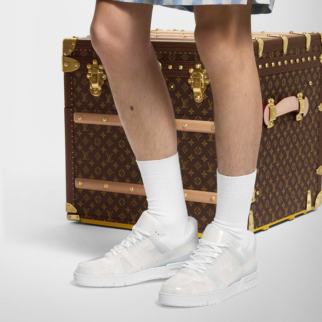 LV Trainers Monogram-Printed Translucent PVC White