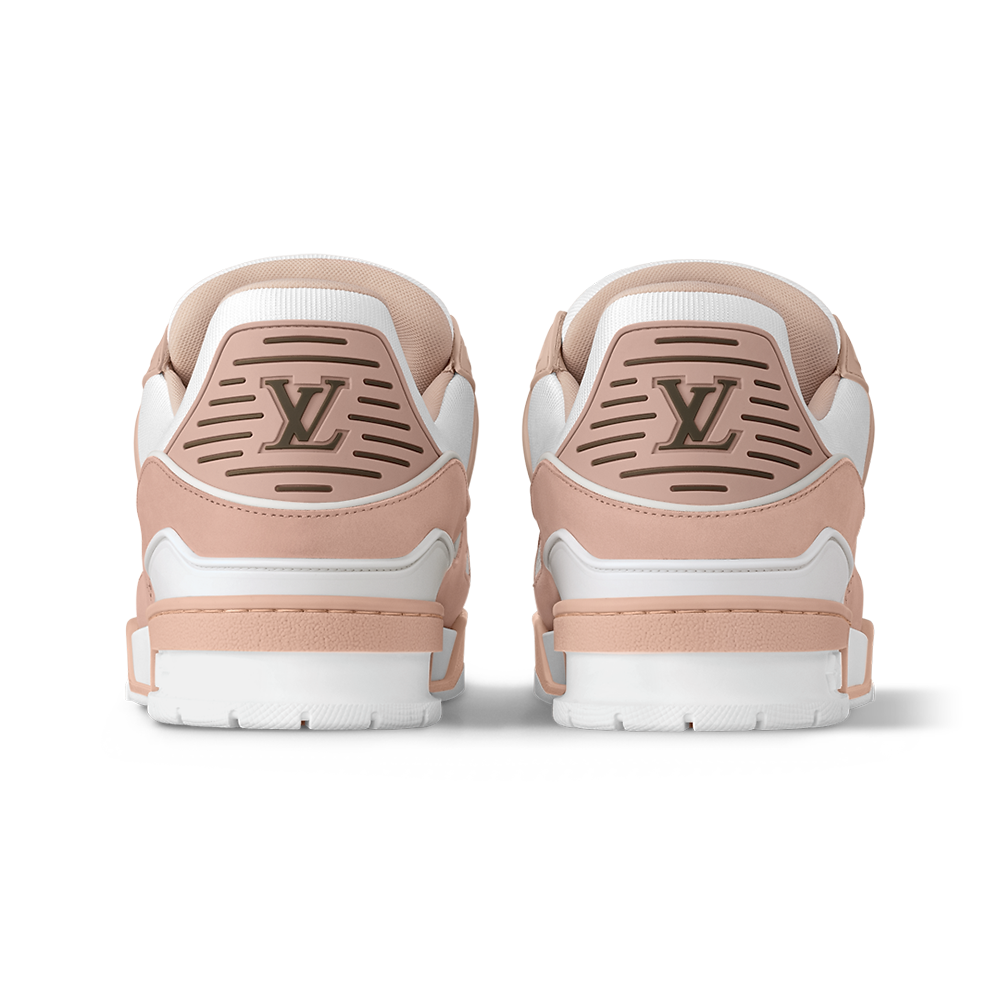 LV Trainers Nubuck & Grained Calf Leather Rose