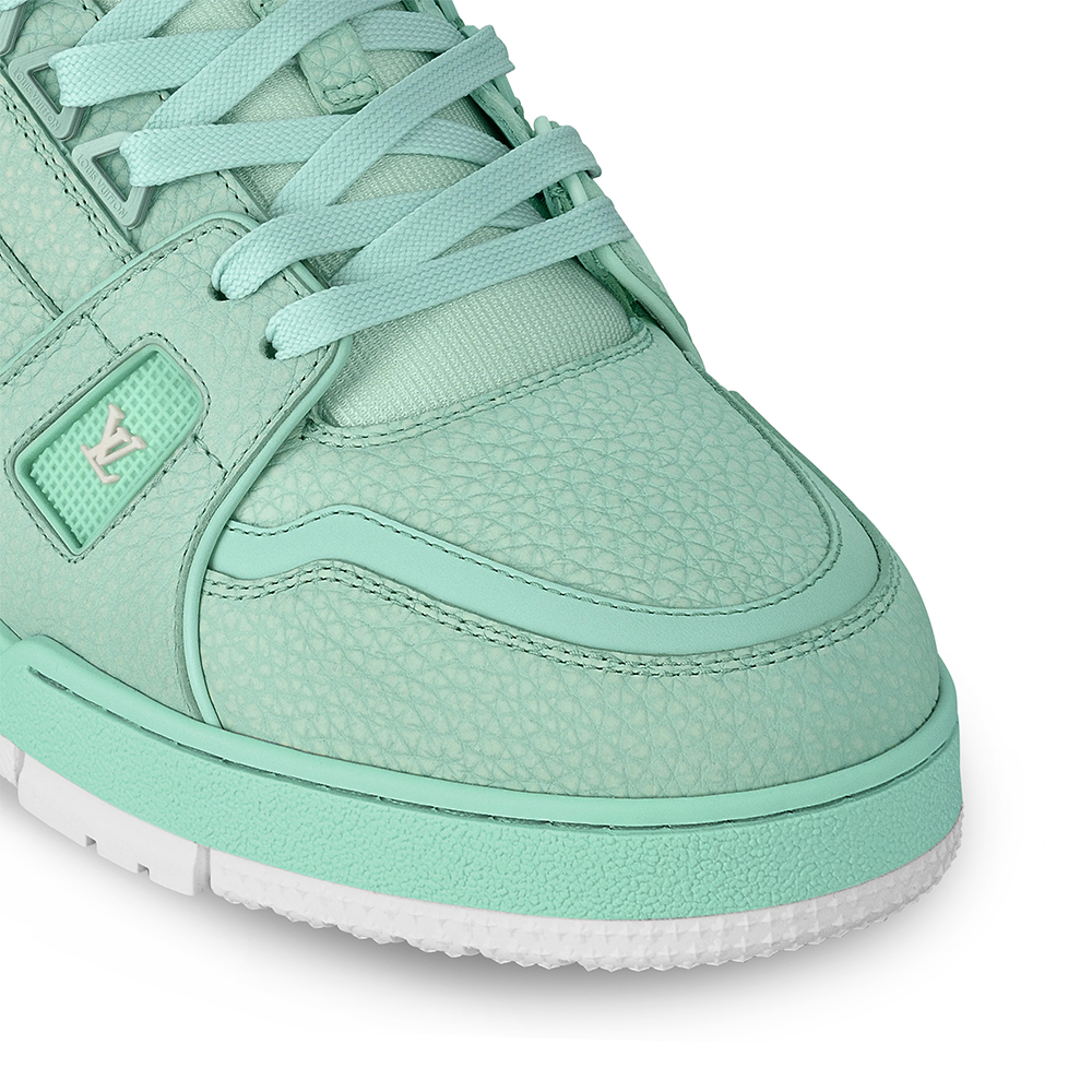 LV Trainer Grained Calf Leather Pastel Green
