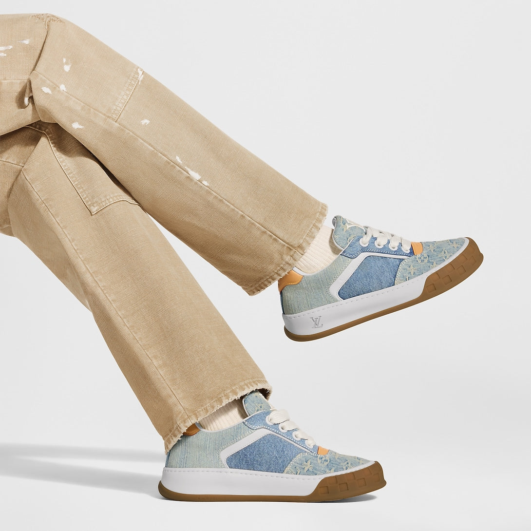 LV Tilted Sneaker Blue Denim