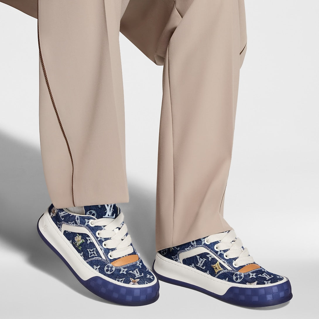 LV Tilted Sneaker Monogram Blue Denim