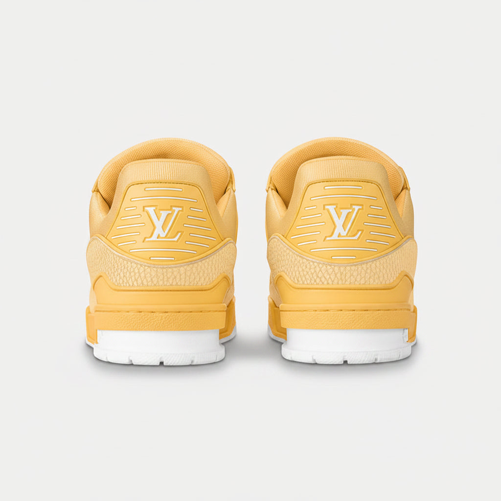 LV Trainer Grained Calf Leather Pastel Yellow