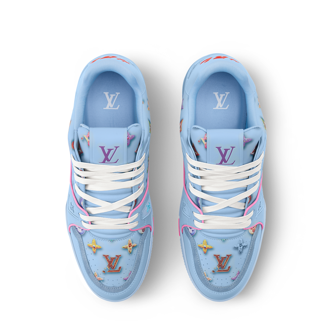 LV Trainer Sneaker Coordinates With The Season’s Monogram Donuts Blue