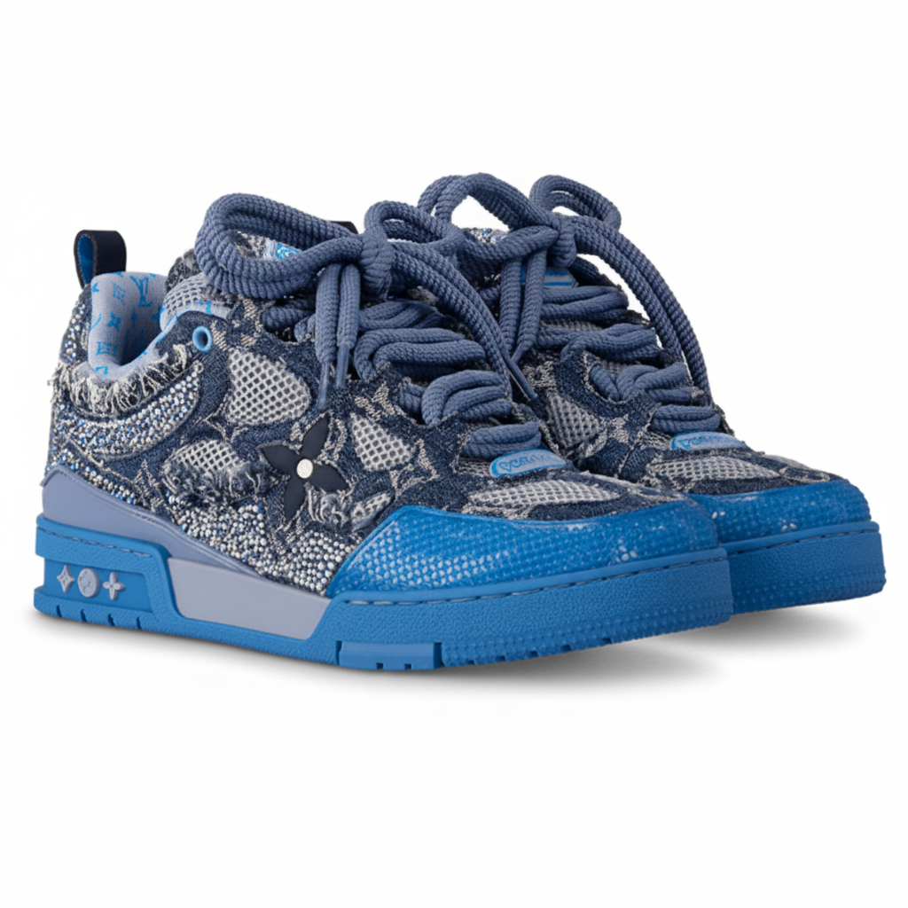 LV Skate Sneaker Blue Swarovski™ Crystals