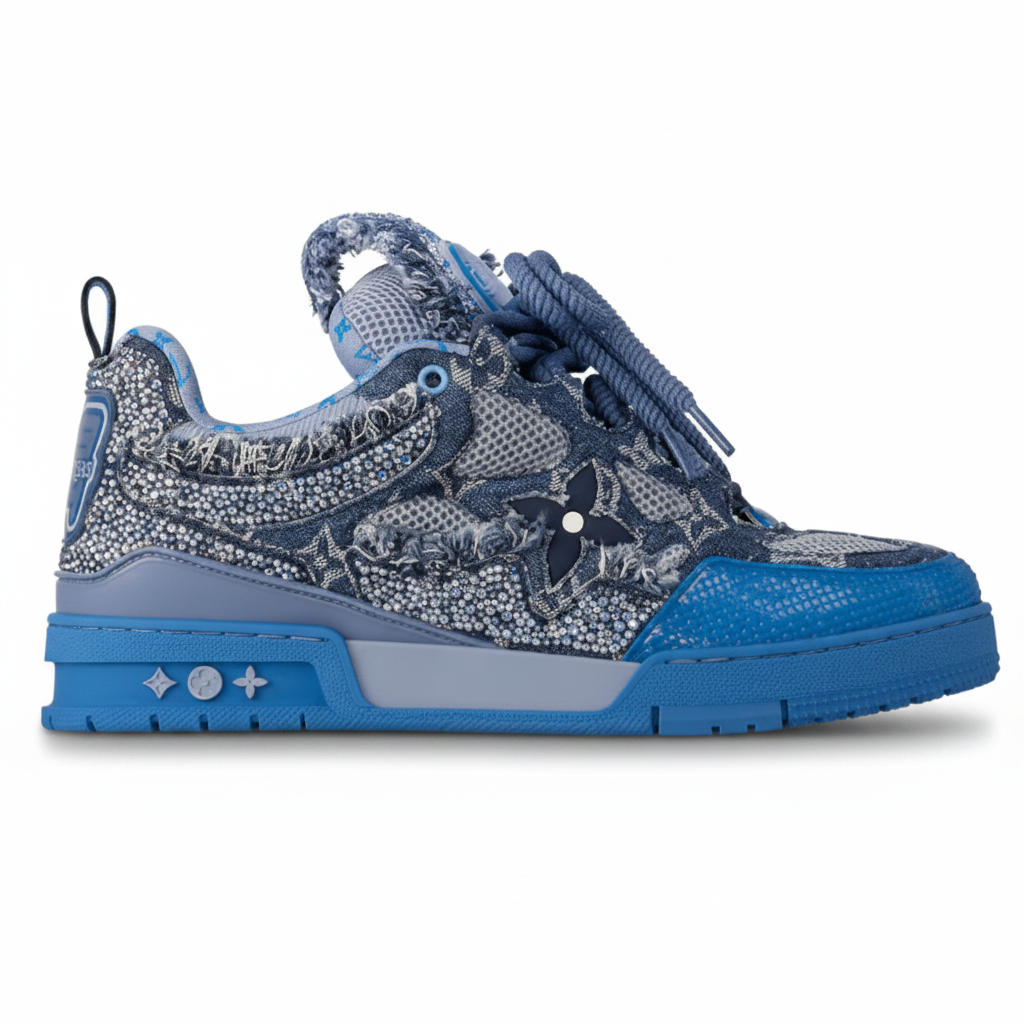 LV Skate Sneaker Blue Swarovski™ Crystals