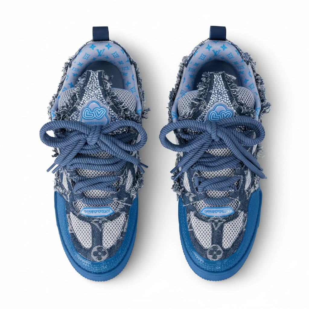 LV Skate Sneaker Blue Swarovski™ Crystals