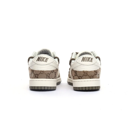 GUCCI X Nike Dunk Low Beige Custom Designer Sneakers