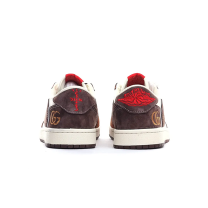 GUCCI X Air Jordan Low Brown Custom Designer Sneaker