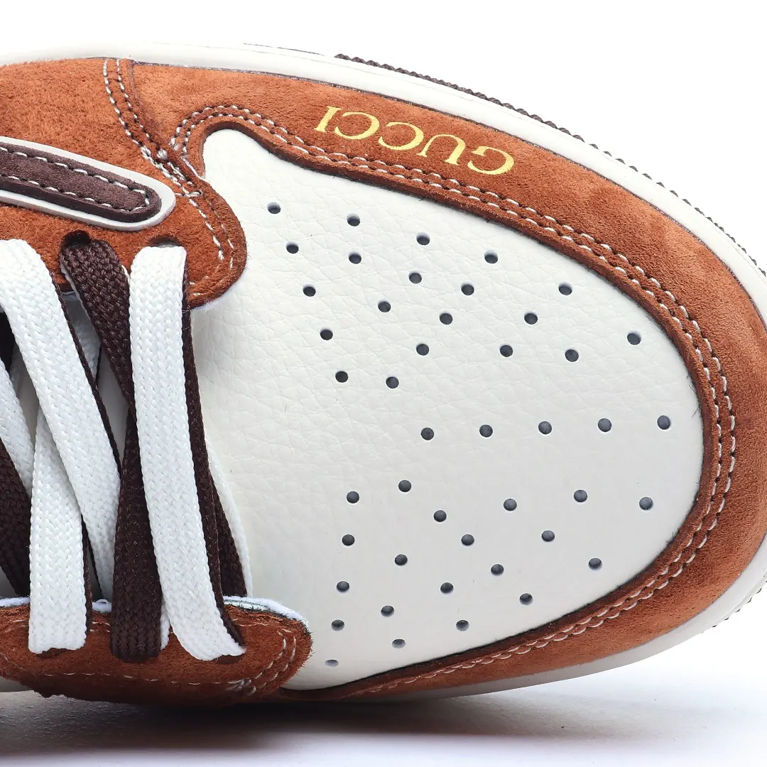 GUCCI X Air Jordan Low Brown Custom Designer Sneaker
