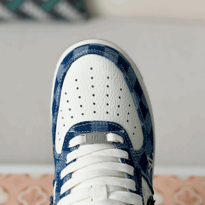 Louis Vuitton x Nike Air Force 1 – Blue Damier Denim