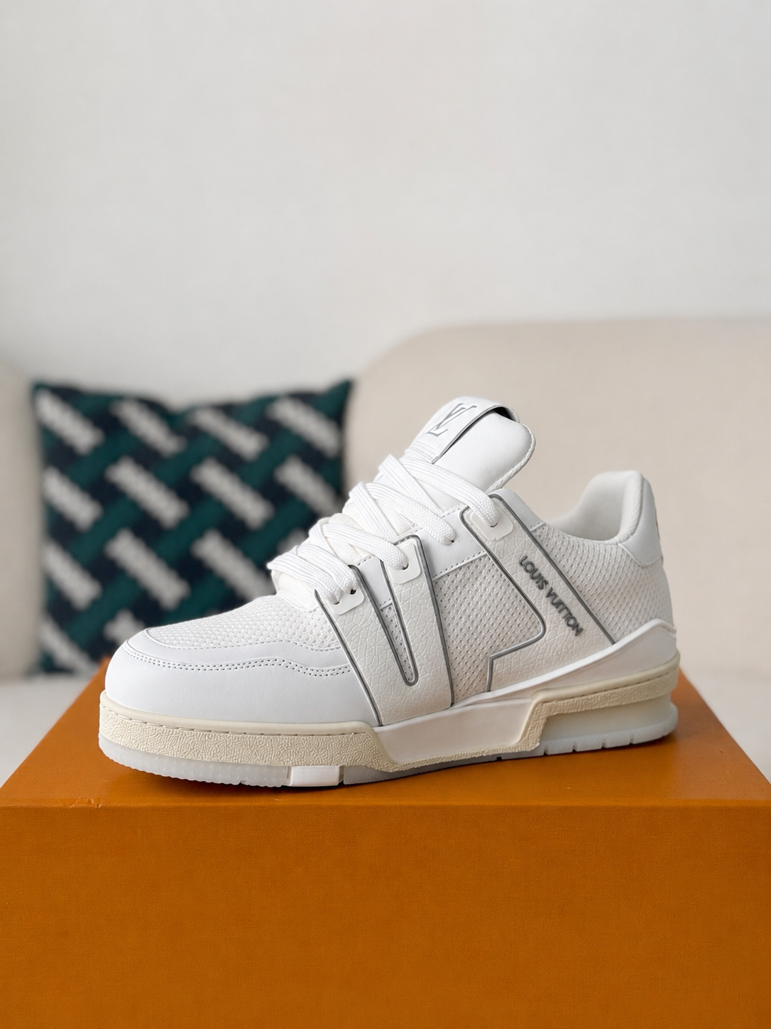 LV Trainer Sneaker White
