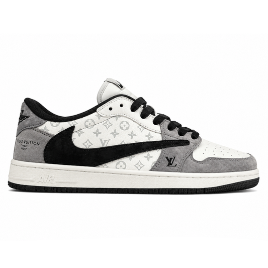 LV x Air Jordan 1 OG SP Travis Scott x Fragment Grey Black Sneaker