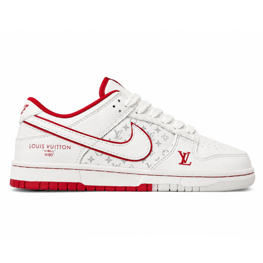 LV x Nike Dunk Low “Nike By You” Custom Sneaker Red White