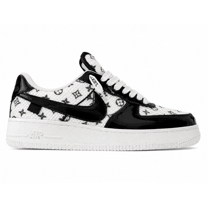 LV x Nike Air Force 1 Black White Monogram Sneaker