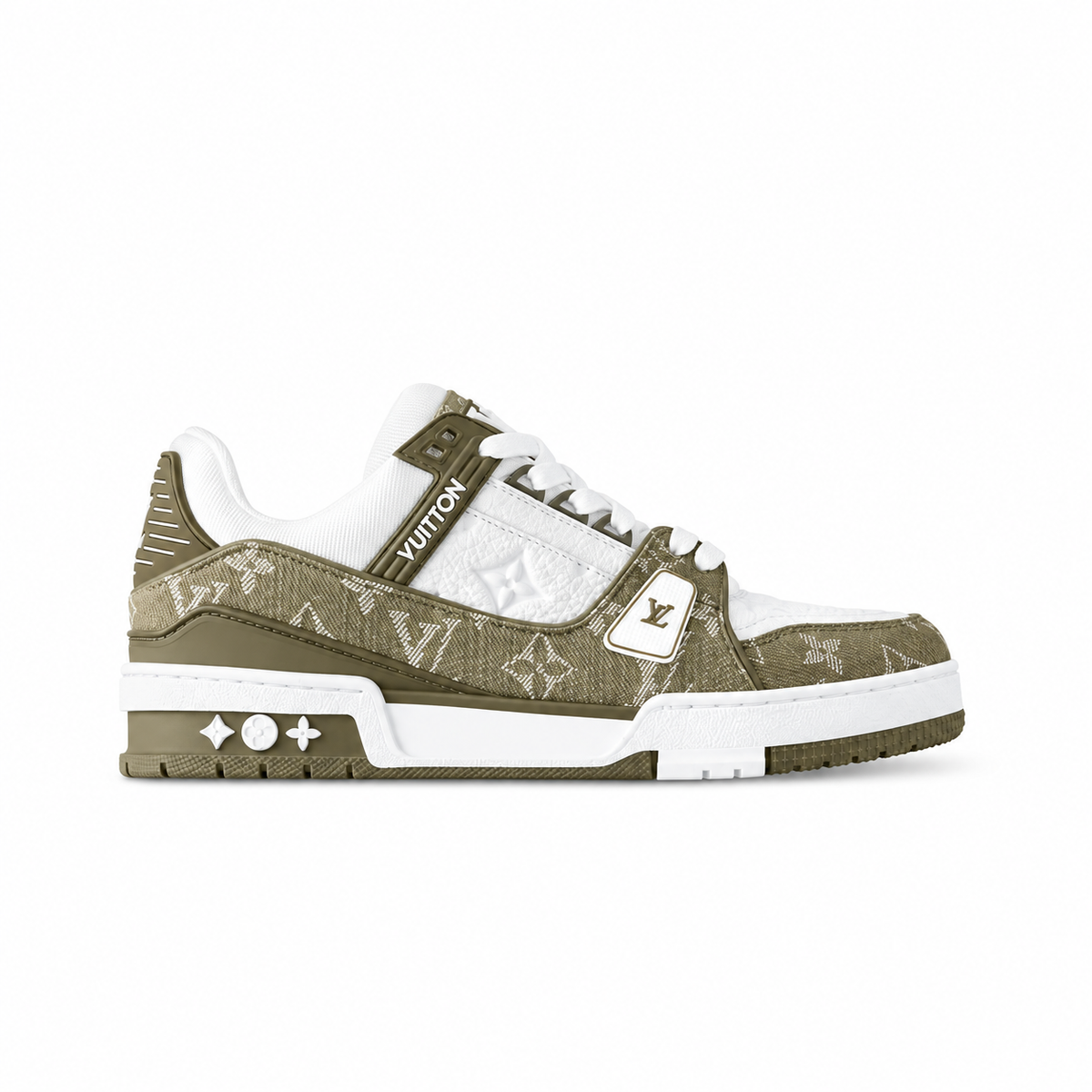 LV Trainer Khaki Green Monogram Denim