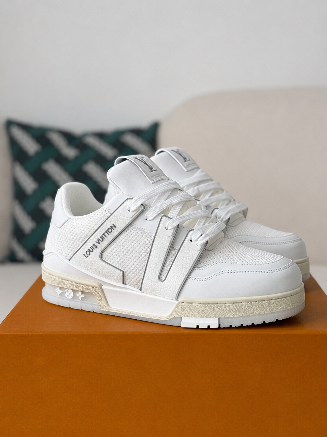 LV Trainer Sneaker White