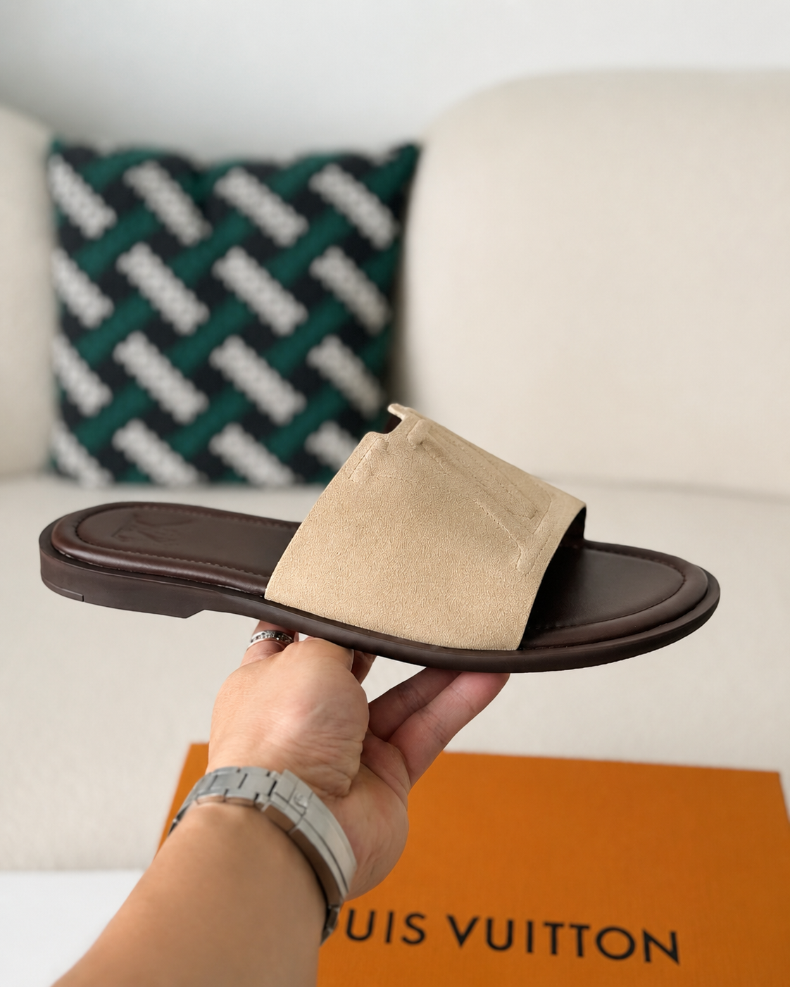 LV Portofino Mule Beige