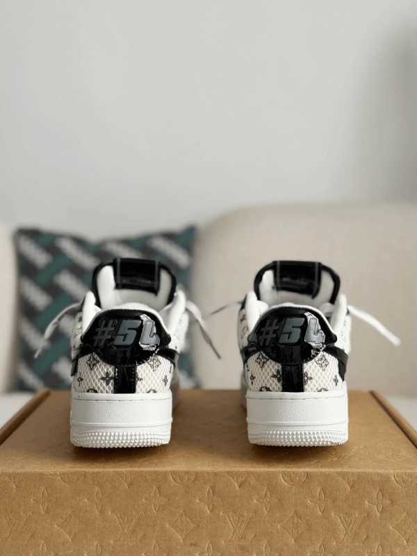 LV x Nike Air Force 1 Black White Monogram Sneaker