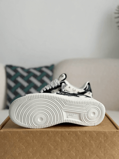 LV x Nike Air Force 1 Black White Monogram Sneaker