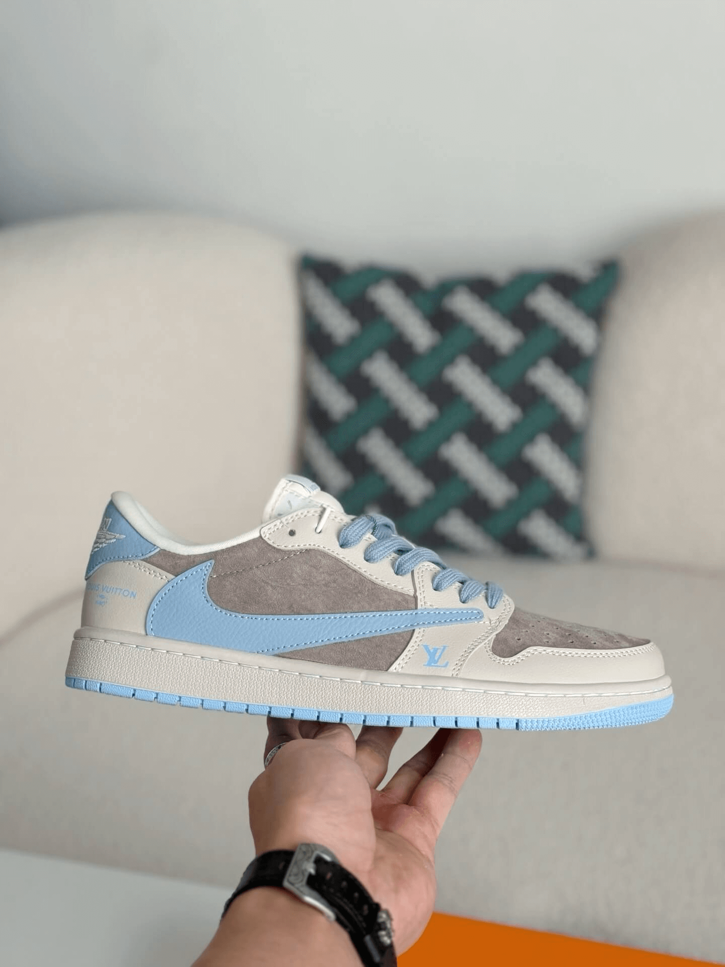 LV x Travis Scott x Nike Air Jordan 1 Low OG SP Sneakers