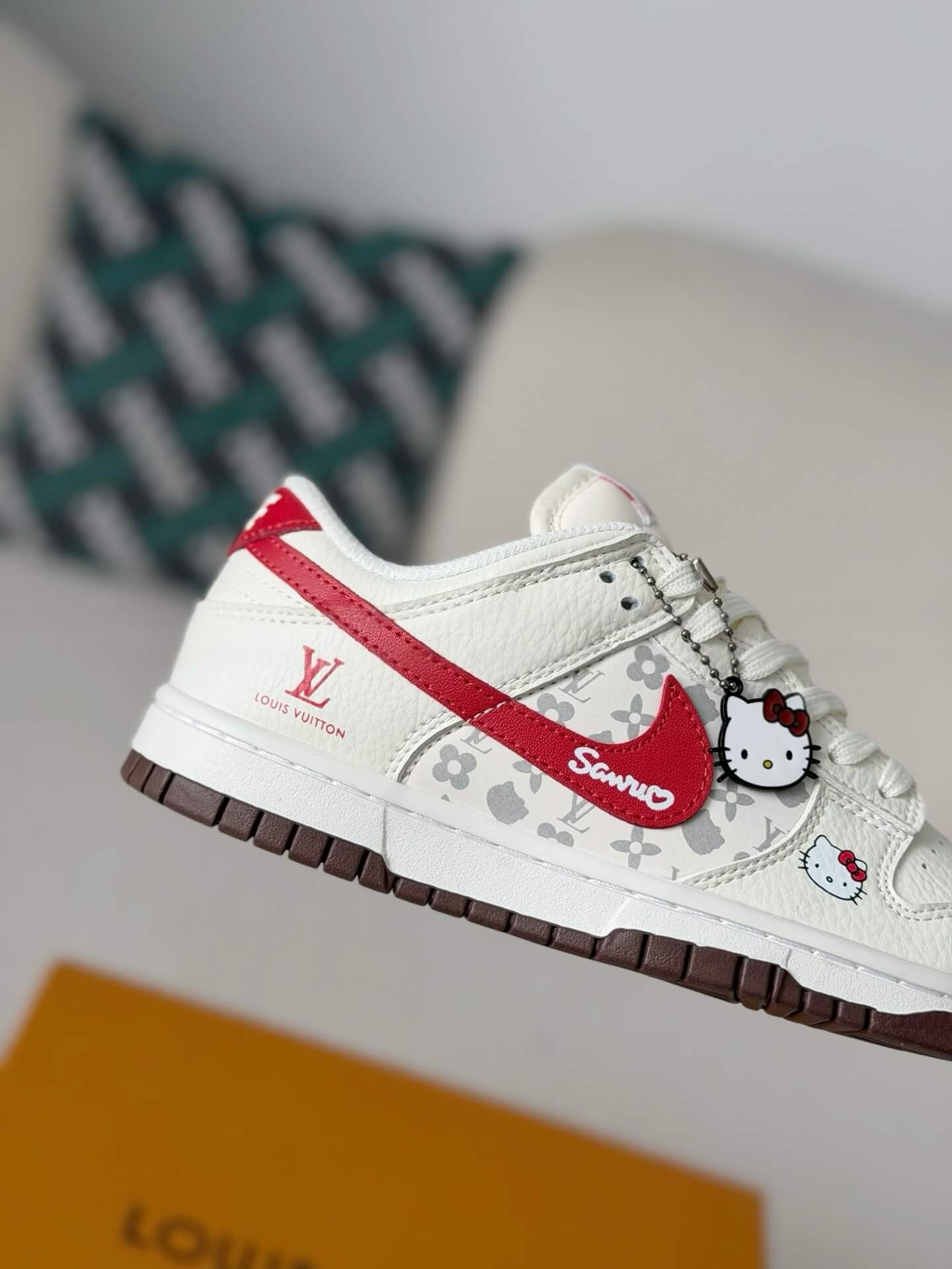 LV x Nike Air Force 1 Low “Hello Kitty Monogram Red”