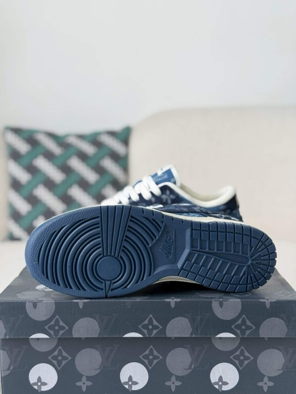 LV x Nike Dunk Low Sneaker Blue Denim