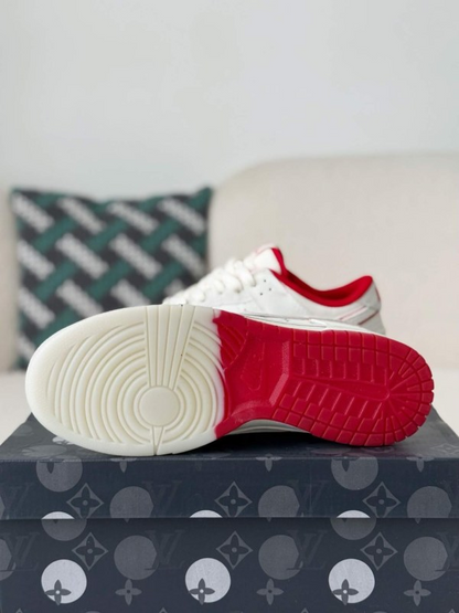 LV x Nike Dunk Low “Nike By You” Custom Sneaker Red White