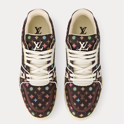 Louis Vuitton x Tyler the Creator - LV Trainers Monogram-Printed Grained Calf Leather Mocha Brown