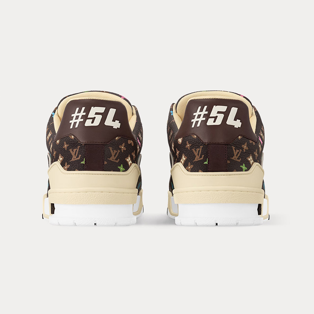 Louis Vuitton x Tyler the Creator - LV Trainers Monogram-Printed Grained Calf Leather Mocha Brown