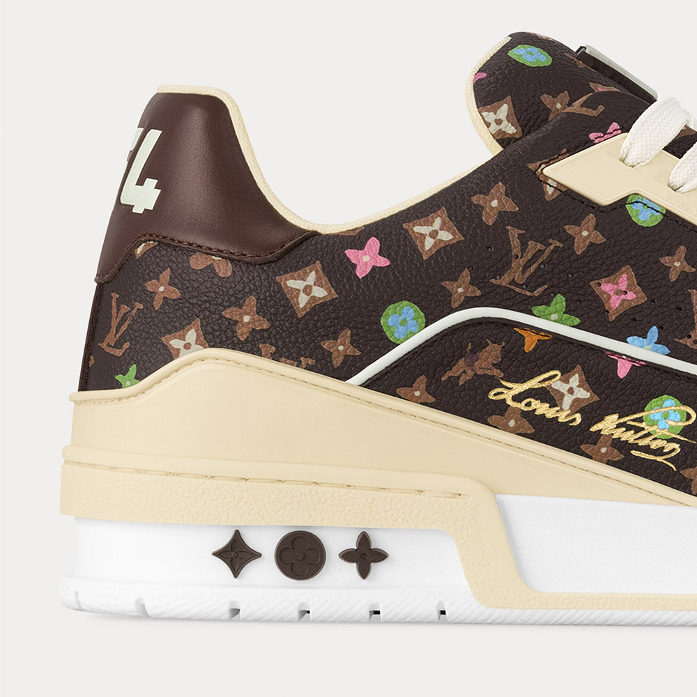 Louis Vuitton x Tyler the Creator - LV Trainers Monogram-Printed Grained Calf Leather Mocha Brown