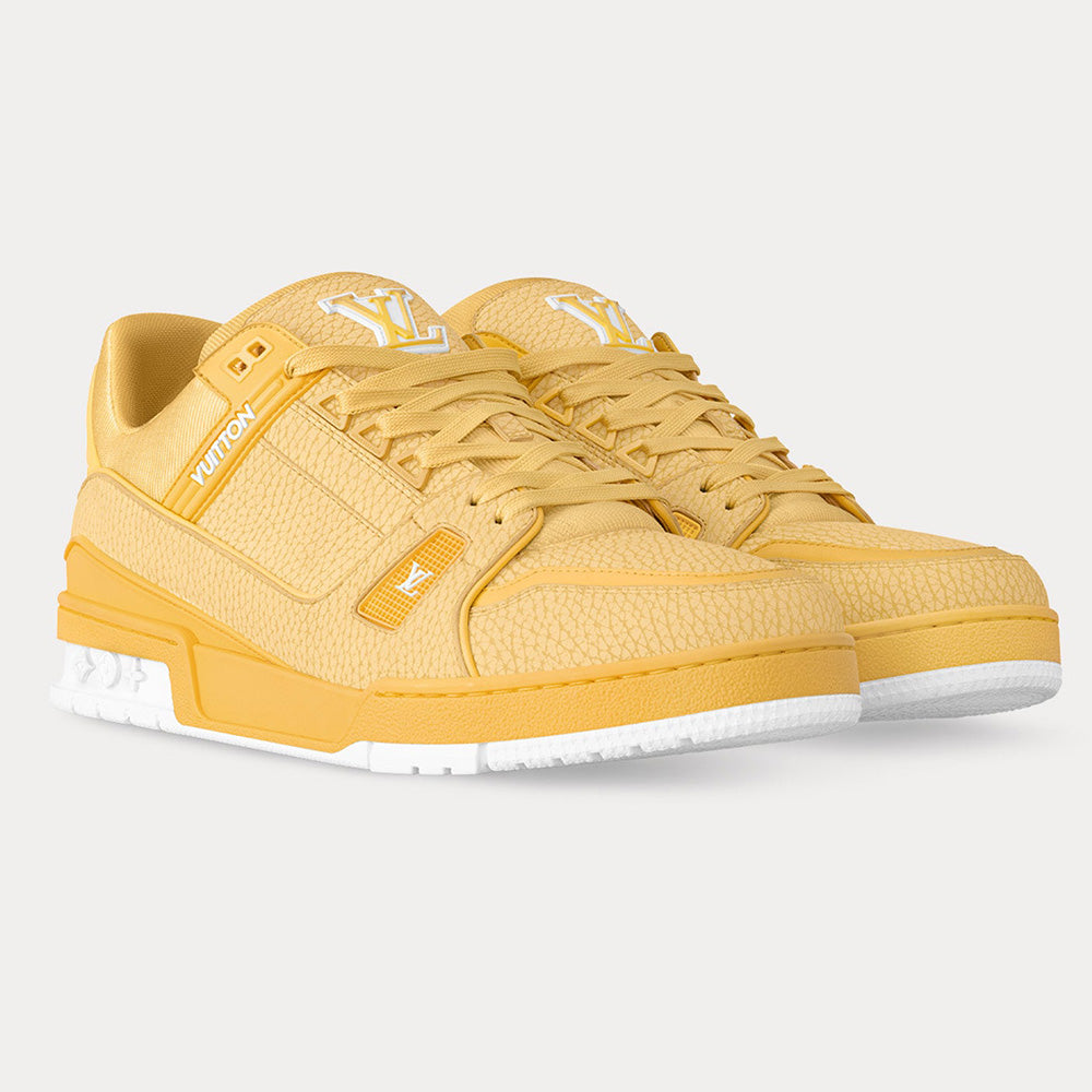 LV Trainer Grained Calf Leather Pastel Yellow