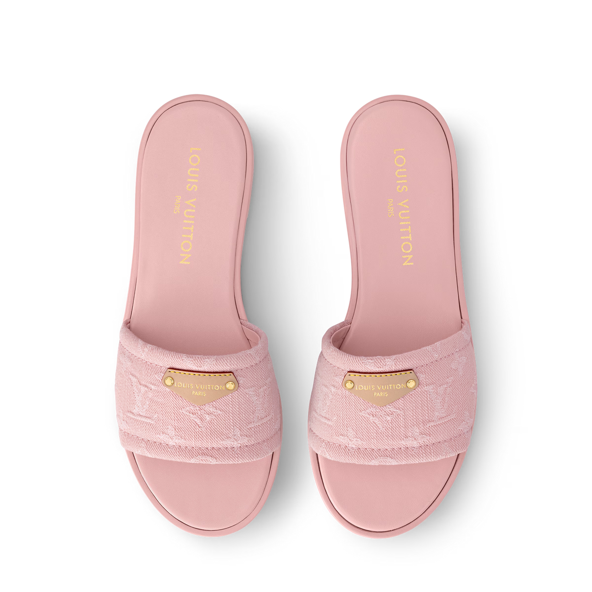 LV Lily Flat Mule Pink Denim