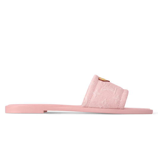LV Lily Flat Mule Pink Denim