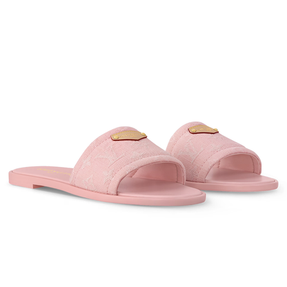 LV Lily Flat Mule Pink Denim