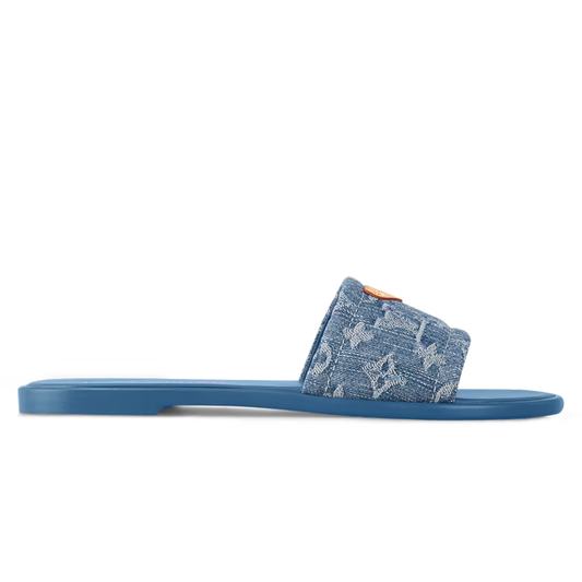 LV Lily Mule Sandals Blue Denim
