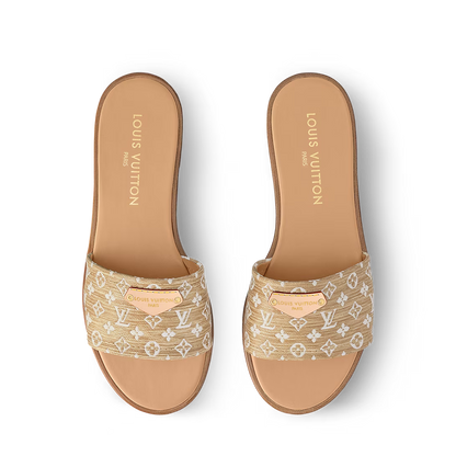 LV Lily Flat Mule Beige Natural