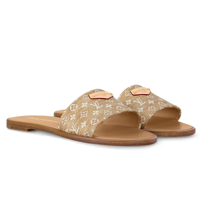 LV Lily Flat Mule Beige Natural