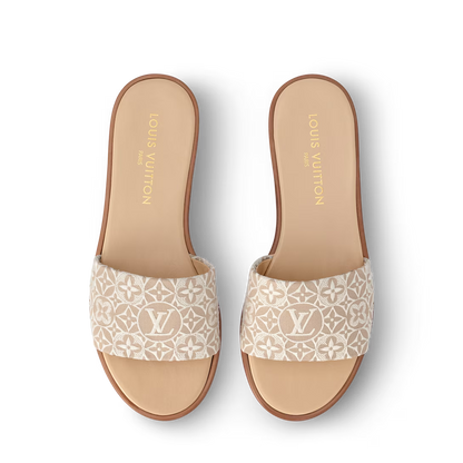 LV Lily Flat Mule Beige