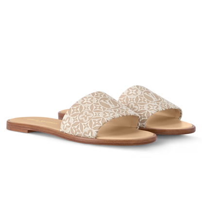 LV Lily Flat Mule Beige