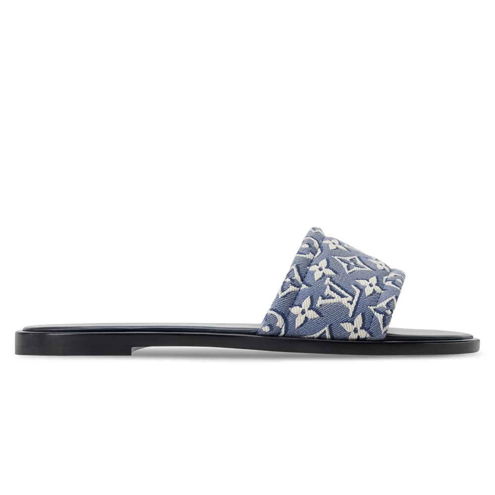 LV Lily Flat Mule Blue