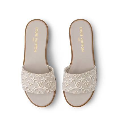 LV Lily Flat Mule Beige