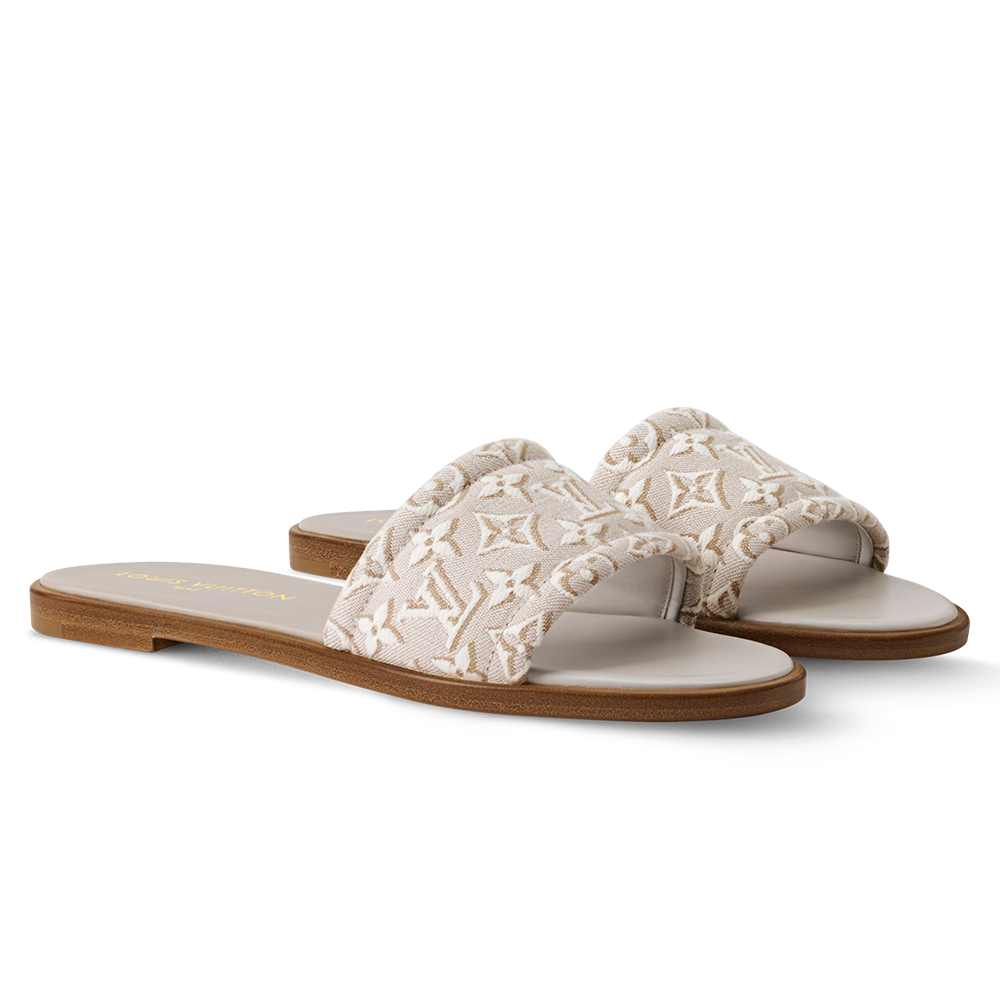 LV Lily Flat Mule Beige