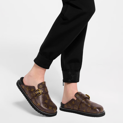 LV Cosy Flat Comfort Clog Cacao Brown