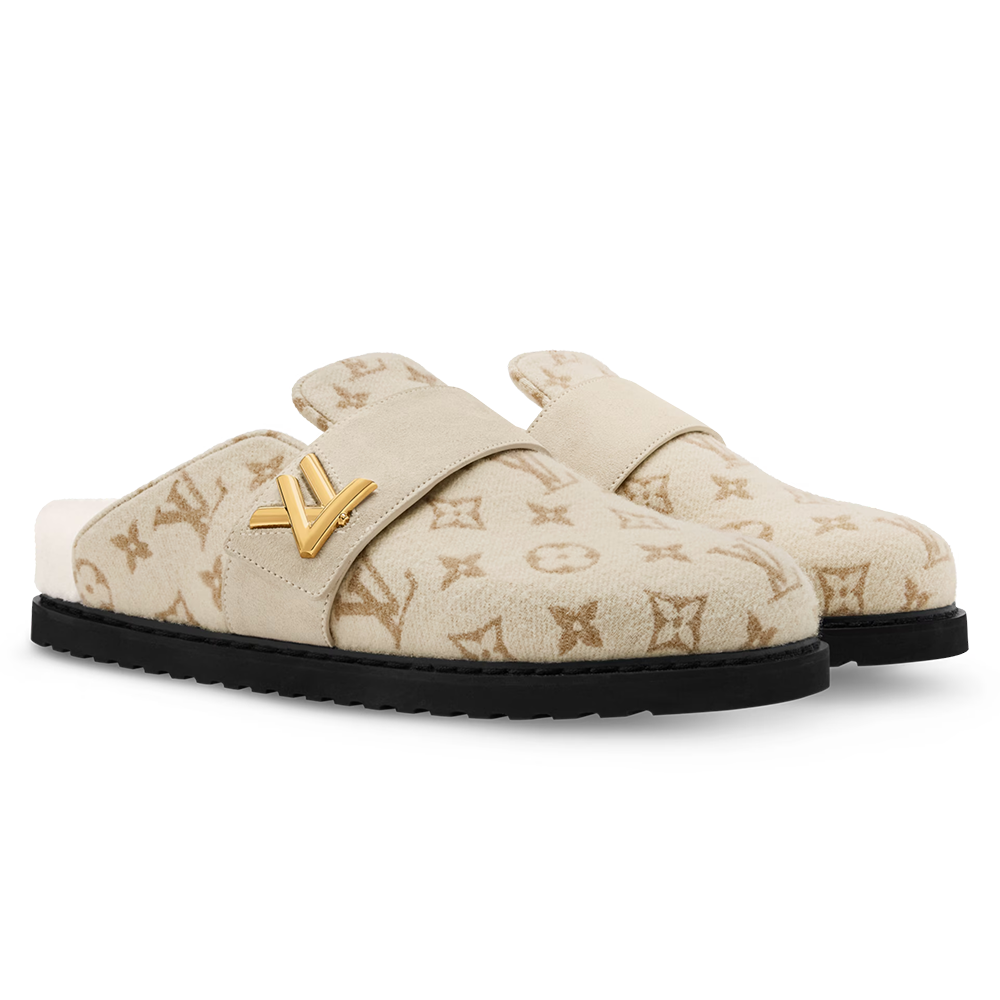 LV Cosy Flat Comfort Closed Mule Beige