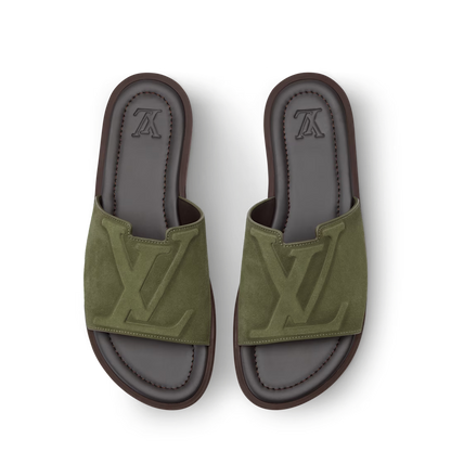 LV Portofino Mule Khaki Green
