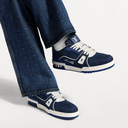 LV Trainer Blue Monogram denim