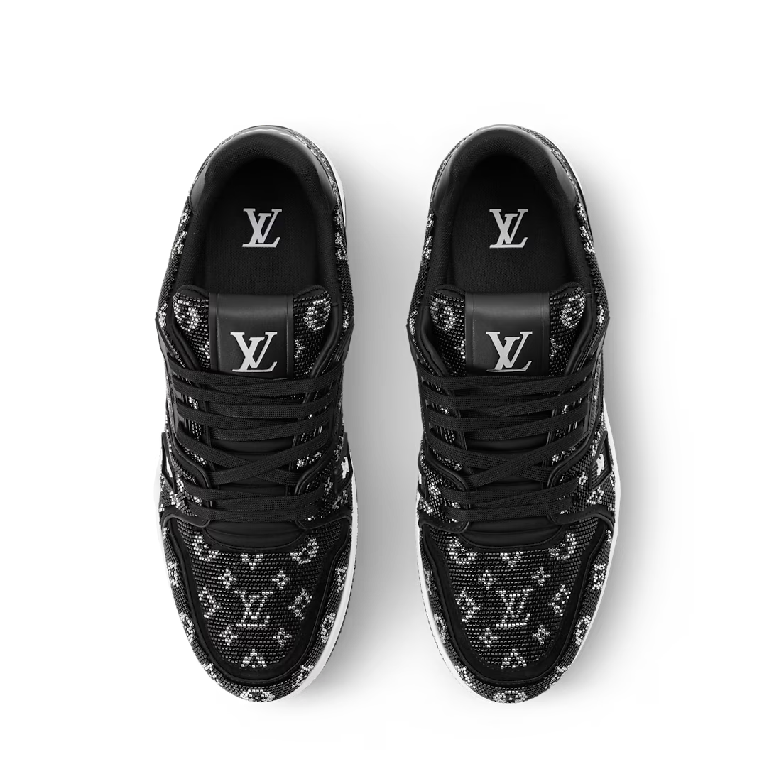 LV Trainer Sneaker Black Swarovski