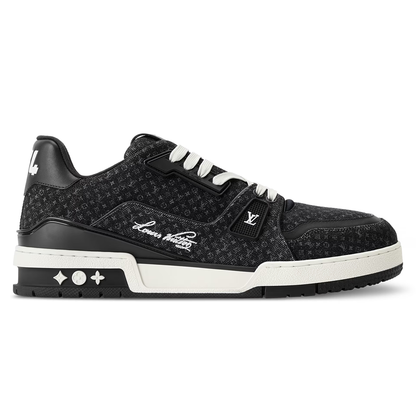 LV Trainer Black Nanogram denim