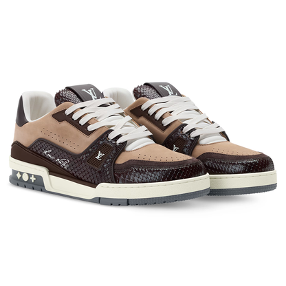 LV Trainer Brown Nubuck calf leather