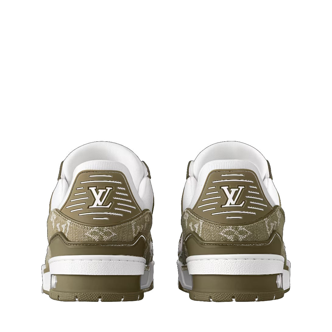 LV Trainer Khaki Green Monogram Denim